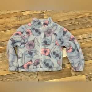 NWT Disney Stitch Sherpa jacket size girl 4/5